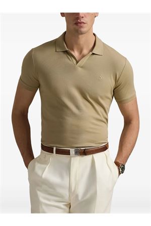 Khaki stretch-cotton T-shirt RALPH LAUREN | 710968951003KHAKI